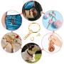 Key Ring with Chain, Shynek 360PCS Gold Keychain Rings with Jump Rings and Screw Eye Pins Bulk for Resin, DIY Crafts and Jewelry Making