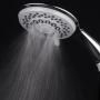Hotel Spa High-Pressure 7-Setting Handheld Shower Head with 4-inch Face, Patented Water-Saving ON/OFF Pause Switch, Angle-Adjustable, Easy Tool-Free Installation – Chrome Finish