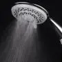 Hotel Spa High-Pressure 7-Setting Handheld Shower Head with 4-inch Face, Patented Water-Saving ON/OFF Pause Switch, Angle-Adjustable, Easy Tool-Free Installation – Chrome Finish