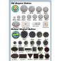 Rubber Magnetic 1'' 25mm 100sets Badge Button Parts Maker Freezer Sticker DIY