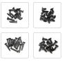XLX 650PCS 13 Kinds M2 M2.3 M3 Black Sunk Head Self Tapping Screw Black Oxide Stainless Flat Cross Recessed Pan Head Screw Assortment Kit