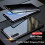 Anti-Spy Anti-Peeping Galaxy Note 8 360° Full Body Case,Clear Double Sided Tempered Glass [Magnetic Adsorption] Metal Bumper Protection Privacy Cover for Galaxy note8 (Black, GalaxyNote8)