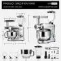 VIVOHOME 3 in 1 Electric 650W Multi-functional 6-Speed Tilt-Head Kitchen Stand Mixer Meat Grinder Juice Blender with 6 Quart Stainless Steel Bowl Silver ETL Listed VIVOHOME 3 in 1 Electric 650W Multi-functional 6-Speed Tilt-Head Kitchen Stand Mixer Meat Grinder Juice Blender with 6 Quart Stainless Steel Bowl Silver ETL Listed