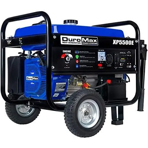 DuroMax XP5500E Gas Powered Portable Generator - 5500 Watt - Electric Start - Camping & RV Ready, 50 State Approved DuroMax XP5500E Gas Powered Portable Generator - 5500 Watt - Electric Start - Camping & RV Ready, 50 State Approved
