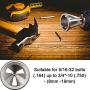 Deburring External Chamfering Tool, Chamfer Tool Deburring External Drill High Speed Stainless Steel Burr Removal Bit Quickly Repairs Damaged Metal External Chamfer Deburring Tool (Silver-2Pack)