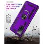 Galaxy S20 FE (6.5 inch) Case, Magnetic Shockproof 360 Degree Rotating Metal Ring Holder for Car Mount with Back Stand Case for Galaxy S20FE - 5G 2020 (Purple)