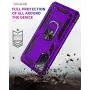 Galaxy S20 FE (6.5 inch) Case, Magnetic Shockproof 360 Degree Rotating Metal Ring Holder for Car Mount with Back Stand Case for Galaxy S20FE - 5G 2020 (Purple)