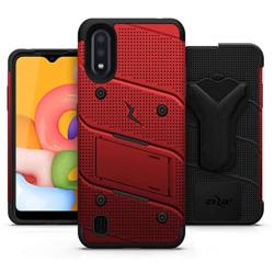 ZIZO Bolt Series Galaxy A01 Case - Red & Black