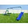 Sportspower Mountain View Metal Swing, Slide and Trampoline Set Sportspower Mountain View Metal Swing, Slide and Trampoline Set