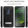 Evocel Motorola Moto G7 Power Case, [Explorer Series Pro] Premium Full Body Case with Glass Screen Protector, Belt Clip Holster, Metal Kickstand for Motorola Moto G7 Power (XT1955), Black