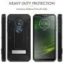 Evocel Motorola Moto G7 Power Case, [Explorer Series Pro] Premium Full Body Case with Glass Screen Protector, Belt Clip Holster, Metal Kickstand for Motorola Moto G7 Power (XT1955), Black