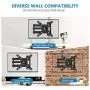Full Motion TV Wall Mount Bracket for 13-45 Inch TV JUSTSTONE Wall TV Mount Swivel Durable Arms Anti- Glaring Min VESA 75x75mm(3''x3''), Max VESA 200x200mm(8''x8'') up to 55LBS