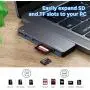 USB C Hub, 6 in 1 Aluminum Type C Hub Adapter, MacBook Pro 2020 Accessories with 3 USB 3.0 Ports, TF/SD Card Reader, USB-C Power Delivery for MacBook Pro 13″ and 15″ 2016-2019, MacBook Air 2018 2019