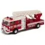 Master Toy Childrens Collectible Die-Cast Metal Pull-Back Action & Sound Fire Engine Truck with Ladder, Red