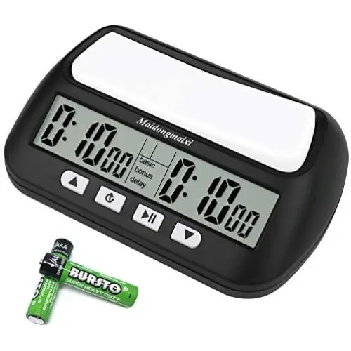 maidongmaixi Chess Clock, Digital Chess Timer & Game Timer, 3-in-1 Multipurpose Portable Professional Clock - AA Battery Included (black-M902) maidongmaixi Chess Clock, Digital Chess Timer & Game Timer, 3-in-1 Multipurpose Portable Professional Clock - AA Battery Included (black-M902)