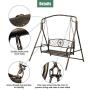 HomVent Swing Frame in Bronze Finish,Heavy Duty Metal Frame Swing Chair Stand, Weight Capacity 441 lbs