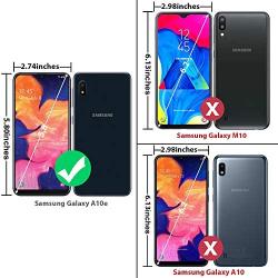 TJS Phone Case Compatible with Samsung Galaxy A10E 5.8'' (Not Fit Galaxy A10/M10), with [Full Coverage Tempered Glass Screen Protector] Resistant Defender Metal Ring Magnetic Support Cover (Teal)