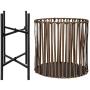 Kate and Laurel Paytner 2-Piece Floor Planter Set with PVC Wicker and Metal Stands