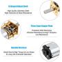 Greartisan DC 3V 37RPM N20 High Torque Speed Reduction Motor with Metal Gearbox Motor for DIY RC Toys