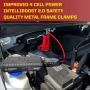 RUGGED GEEK RG1200 Safety 1200A Portable Car Jump Starter with Wireless Charging, Type-C Ports, LED Display, INTELLIBOOST 2.0 Safety Cables, LED Flashlight, USB Ports. Quality Metal Frame Clamps.