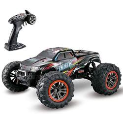 Hosim Large Size 1:10 Scale High Speed 46km/h 4WD 2.4Ghz Remote Control Truck 9125,Radio Controlled Off-road RC Car Electronic Monster Truck R/C RTR Hobby Grade Cross-country Car (Black)