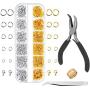 Anezus Jump Rings for Jewelry Making Supplies and Necklace Repair with Jump Ring Pliers and Open Jump Ring(1200Pcs Silver and Gold)Anezus Jump Rings for Jewelry Making Supplies and Necklace Repair wit Anezus Jump Rings for Jewelry Making Supplies and Necklace Repair with Jump Ring Pliers and Open Jump Ring(1200Pcs Silver and Gold)Anezus Jump Rings for Jewelry Making Supplies and Necklace Repair wit