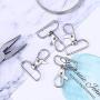 XINFANGXIU 60Pcs Buckles Metal Snap Hook Lobster Claw Clasp for Handmade Crafts DIY Accessories Lobster Clasps Swivel Trigger Clips snap Hooks 25mm