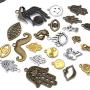 Assorted Human Body Parts Charms, 100g(About 40-60 Pieces) Hand Eye Footprint Moustache Tooth Lip Smile Face Pendants Craft Supplies Jewelry Findings for DIY Necklace Bracelet