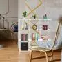 TomCare Cube Storage 9-Cube Metal Wire Cube Organizer Storage Cubes Shelves Shelves Organizer DIY Bookshelf Closet Organizer Cube Shelves Storage Shelves for Bedroom Home Office, White