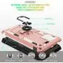 Samsung A51 5G Case, Galaxy A51 5G Phone Case with HD Screen Protector, Gritup [Military Grade] 360 Degree Rotating Metal Ring Holder Kickstand Armor Cover Phone Case for Samsung A51 5G Rose Gold
