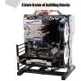 Tangxi M-ATX ATX ITX Motherboard Chassis DIY Set, Computer Aluminum Open Air Frame Chassis Case, DIY Chassis Bracket Open Chassis ATX Vertical Chassis Rack Metal Frame Heat Dissipation (Black) Tangxi M-ATX ATX ITX Motherboard Chassis DIY Set, Computer Aluminum Open Air Frame Chassis Case, DIY Chassis Bracket Open Chassis ATX Vertical Chassis Rack Metal Frame Heat Dissipation (Black)