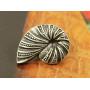 Bezelry 12 Pieces Ammonite Metal Shank Buttons 20mm X 14mm (Antique Silver)