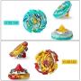 Ingooood Metal Master Fusion Gyro Toys for Kids, 6 Pieces Battling Top Battle Burst High Performance Set with 2 Launchers (H-9A)