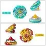 Ingooood Metal Master Fusion Gyro Toys for Kids, 6 Pieces Battling Top Battle Burst High Performance Set with 2 Launchers (H-9A)