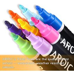 AROIC 16 Pack Paint Pens for Writing On Anything! Paint Pens for Rock, Wood, Metal, Plastic, Glass, Canvas, Ceramic and More!