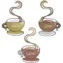 Super Z Outlet Coffee House Mug Cups Latte Java Mocha 3D Metal Wall Art Sculpture for Home Kitchen Decoration, Gifts, Restaurants