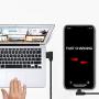 [3-Pack] Right Angle iPhone Charging Cable Nylon Braided 90 Degree Elbow Design Compatible with iPhone Xs Max/XS/XR/X, 8 7 6s 6 Plus, SE, 5s, 5c, 5, iPad Mini/Air/Pro (Black White, 10ft)