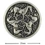 Bezelry 10 Pieces Celtic Horses Metal Shank Buttons. 25mm (1 inch) (Antique Silver)