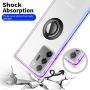 ANSIWEE Galaxy Note 20 Ultra 6.9 Inch Case, Metal Ring Kickstand Work with Magnetic Car Mount Cover Reinforced Drop Protector Clear Hard Back Cases for Samsung Galaxy Note 20 Ultra (Purple Blue)