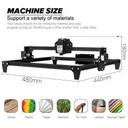 Twotrees Totem Engraver Kit, Laser Engraver CNC, Laser Engraving Cutting Machine, DIY Laser Marking for Metal with 32-bit Motherboard LaserGRBL, 400x430mm Large Engraving Area (2.5W