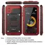 Beasyjoy iPhone X iPhone 10 Metal Case Heavy Duty Aluminum Cover Waterproof with Screen Full Body Protector Shockproof Tough Rugged Durable Military Grade for Sports Red