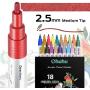 Ohuhu 40 Colors Acrylic Markers + 18 Colors Metallic Acrylic Markers