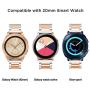Valkit Compatible with Samsung Galaxy Watch 42mm/Galaxy Watch 3 41mm/Active 2 40mm 44mm Watch Band, 2 Pack 20mm Stainless Steel Solid Wristbands for Galaxy Watch 3 41mm/Garmin Vivoactive 3/Ticwatch E