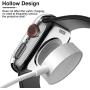 Tauri 2 Pack Hard Case Compatible for Apple Watch Series 3 2 1 38mm Built in 9H Tempered Glass Screen Protector Slim Bumper Touch Sensitive Full Protective Cover Compatible for iWatch 38mm - Clear