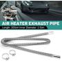 1 inch Stainless Steel Exhaust Pipe Parking Air Heater Fuel Tank Diesel Gas Vent Hose