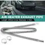 1 inch Stainless Steel Exhaust Pipe Parking Air Heater Fuel Tank Diesel Gas Vent Hose 1 inch Stainless Steel Exhaust Pipe Parking Air Heater Fuel Tank Diesel Gas Vent Hose