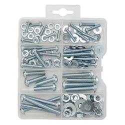 Bolts, Nuts, and Washer Assortment Kit, 108 Pieces