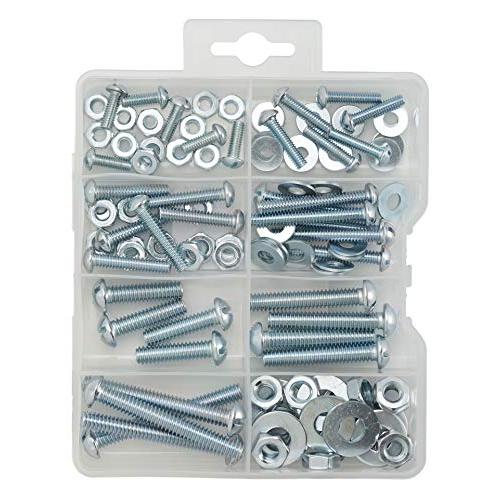 Bolts, Nuts, and Washer Assortment Kit, 108 Pieces