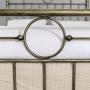 Walker Edison Vintage Metal Iron Pipe Queen Size Bed Headboard Bedroom