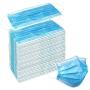 Wecolor 50 Pcs Disposable 3 Ply Earloop Face Masks, Suitable for Home, School, Office and Outdoors (Blue)